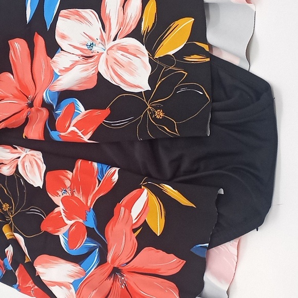 Swim Solutions Floral Park Tummy Control One-Piece‎ Swimdress Black 14 - Picture 6 of 14
